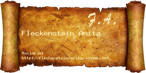 Fleckenstein Anita névjegykártya